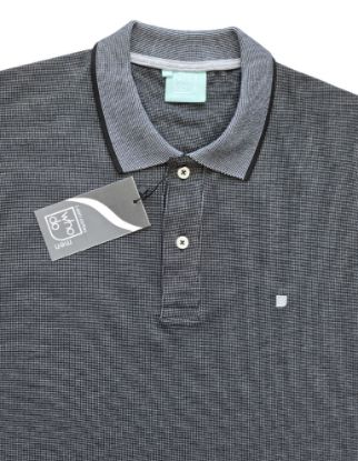 Bild von Jacquard T-Shirt mit Polokragen Schwarz