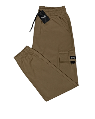 Bild von Cargo-Hose mit Gummitaschen Beige