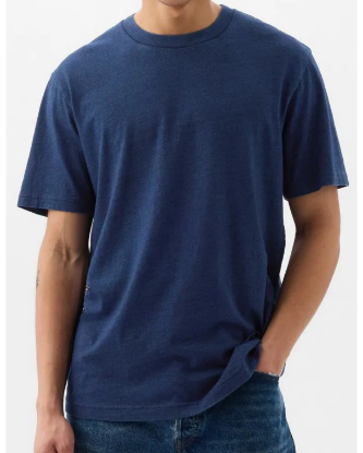 Bild von Baumwoll-T-Shirt Marineblau