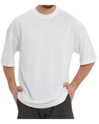 Bild von T-Shirt in Übergröße Weißes