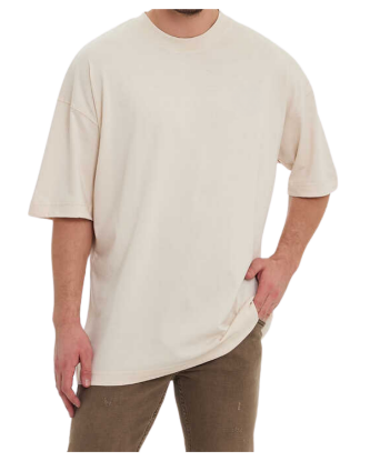 Bild von T-Shirt in Übergröße Creme